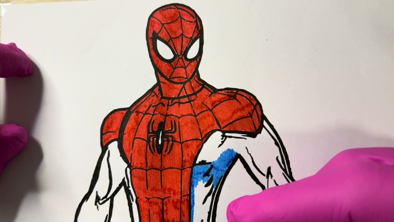 🎨🕷️ Coloring SpiderMan for Kids | Fun Superhero Coloring Activity! #coloringforkids #spiderman