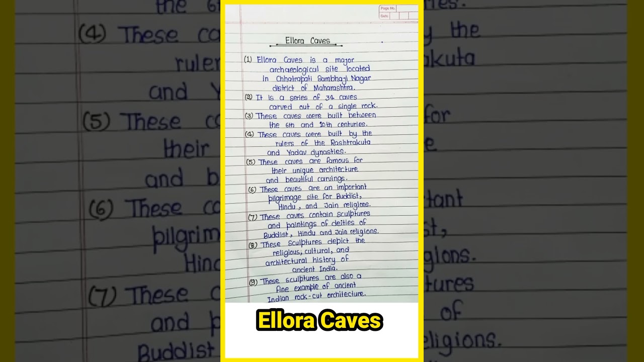 Ellora Caves #elloracave #shorts #10linesessay