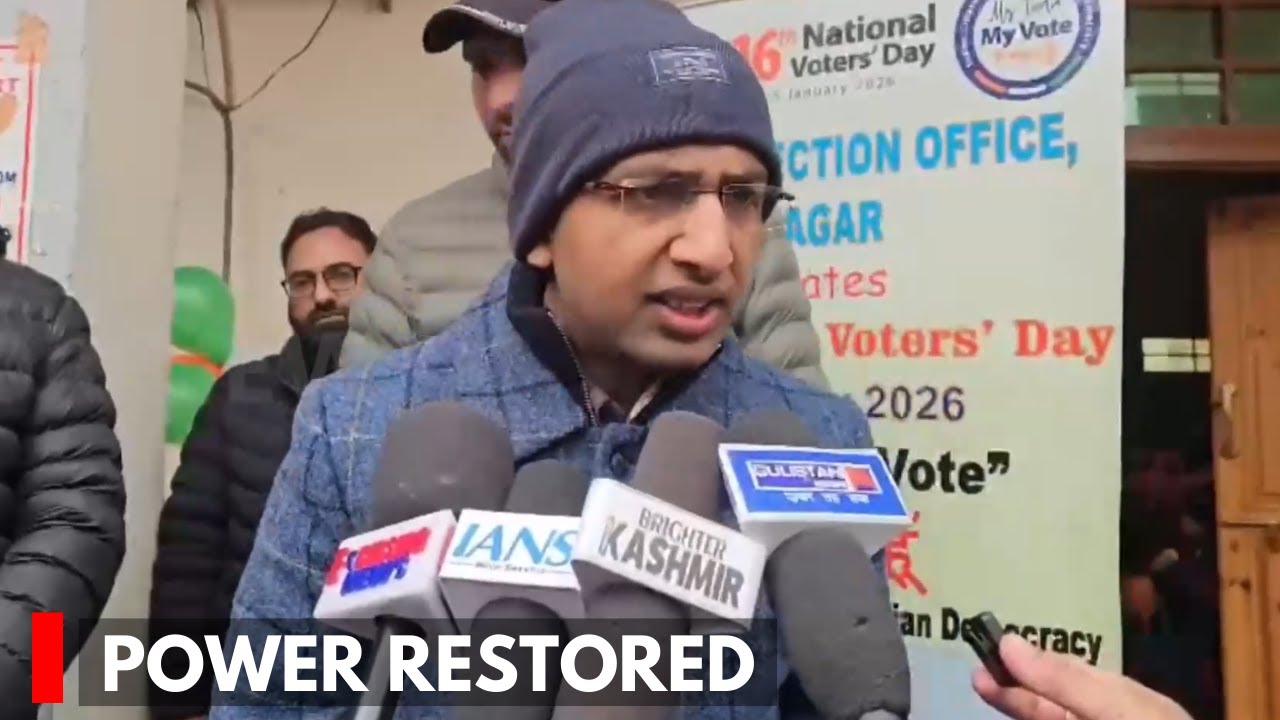 Power restored in Most of the Areas of the Valley: Div Comm Kashmir