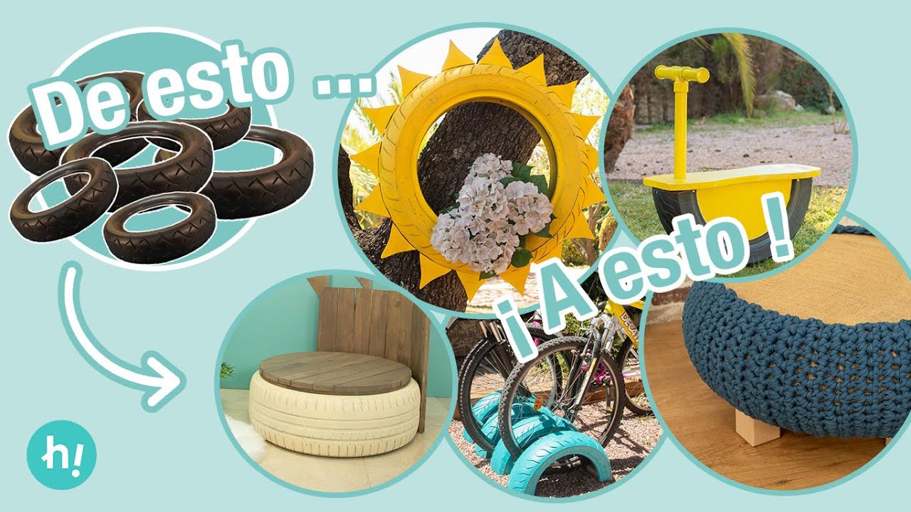 10 ideas con neumáticos reciclados GENIALES | Handfie