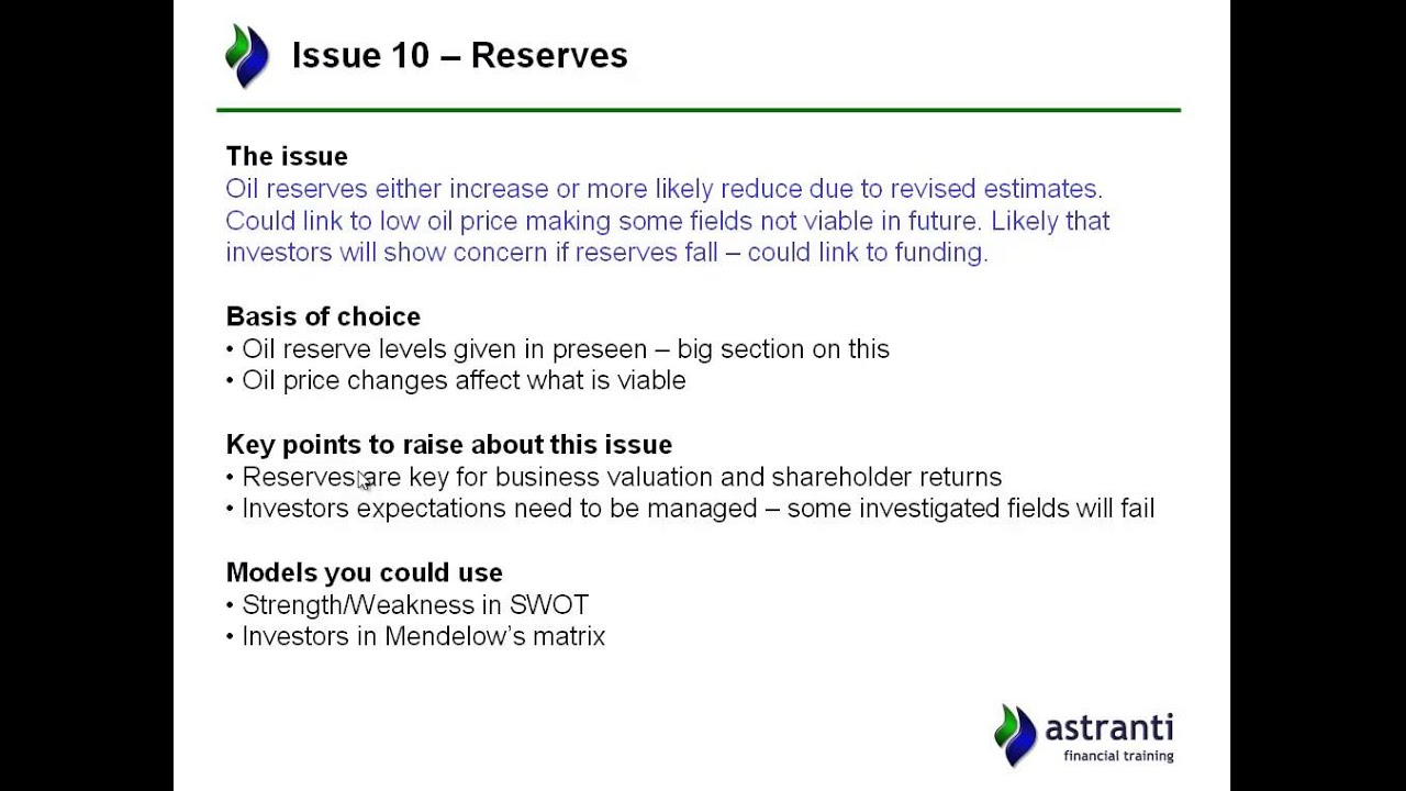 Strategic Case Study May 2015 Preseen -  Top 10 Issues - Slide Oil and Gas