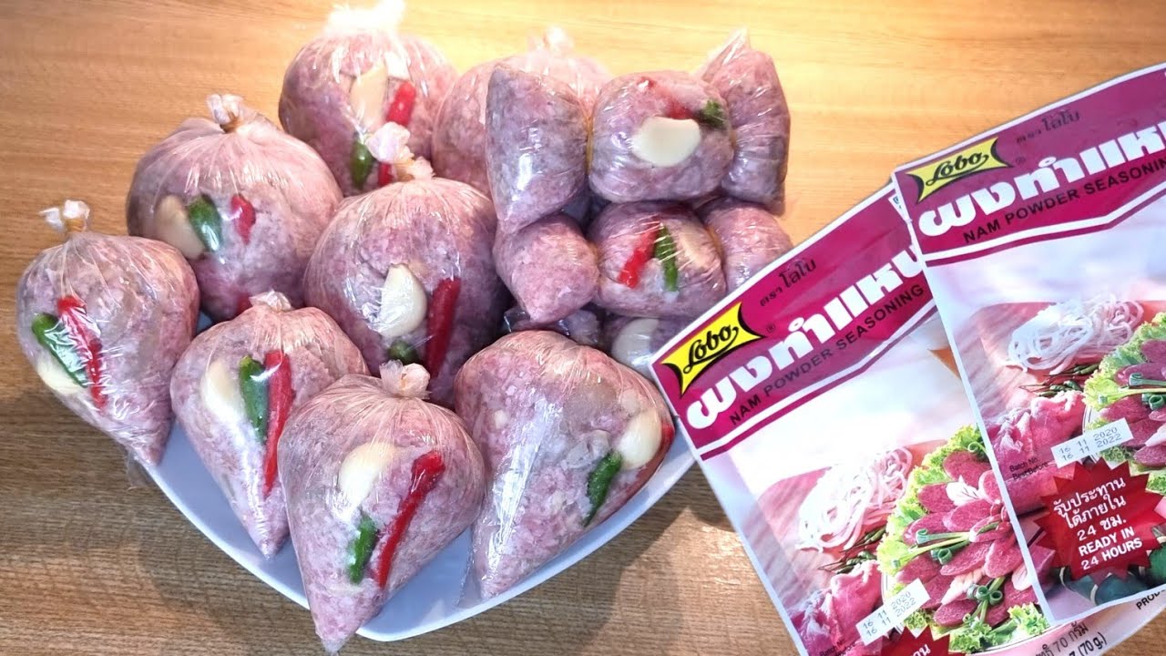 วิธีทำแหนมหมูจากผงแหนมโลโบ#ทำแหนมหมูง่ายๆทำกินเองที่บ้านสูตรนี้ใครทำก็อร่อย#ครัวไทยในต่างแดน