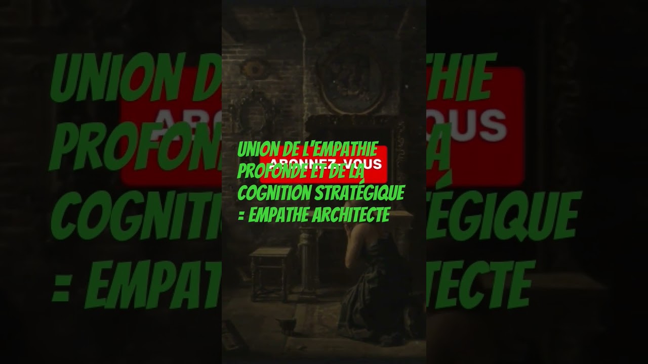 EMPATHE ARCHITECTE= UNION DE L'EMPATHIE PROFONDE ET DE LA COGNITION STRAT&Eacute;GIQUE