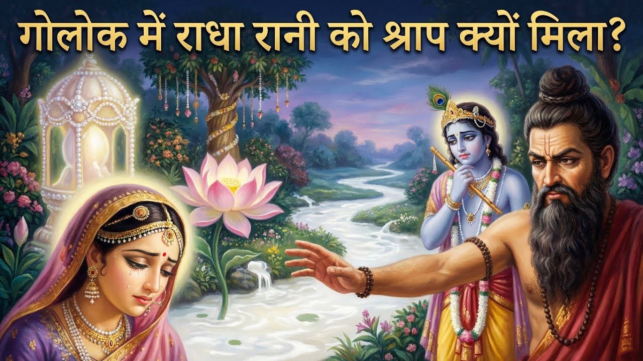 गोलोक में राधा रानी को श्राप क्यों मिला? Why did Radha Rani receive a curse in Goloka? #krishna #god