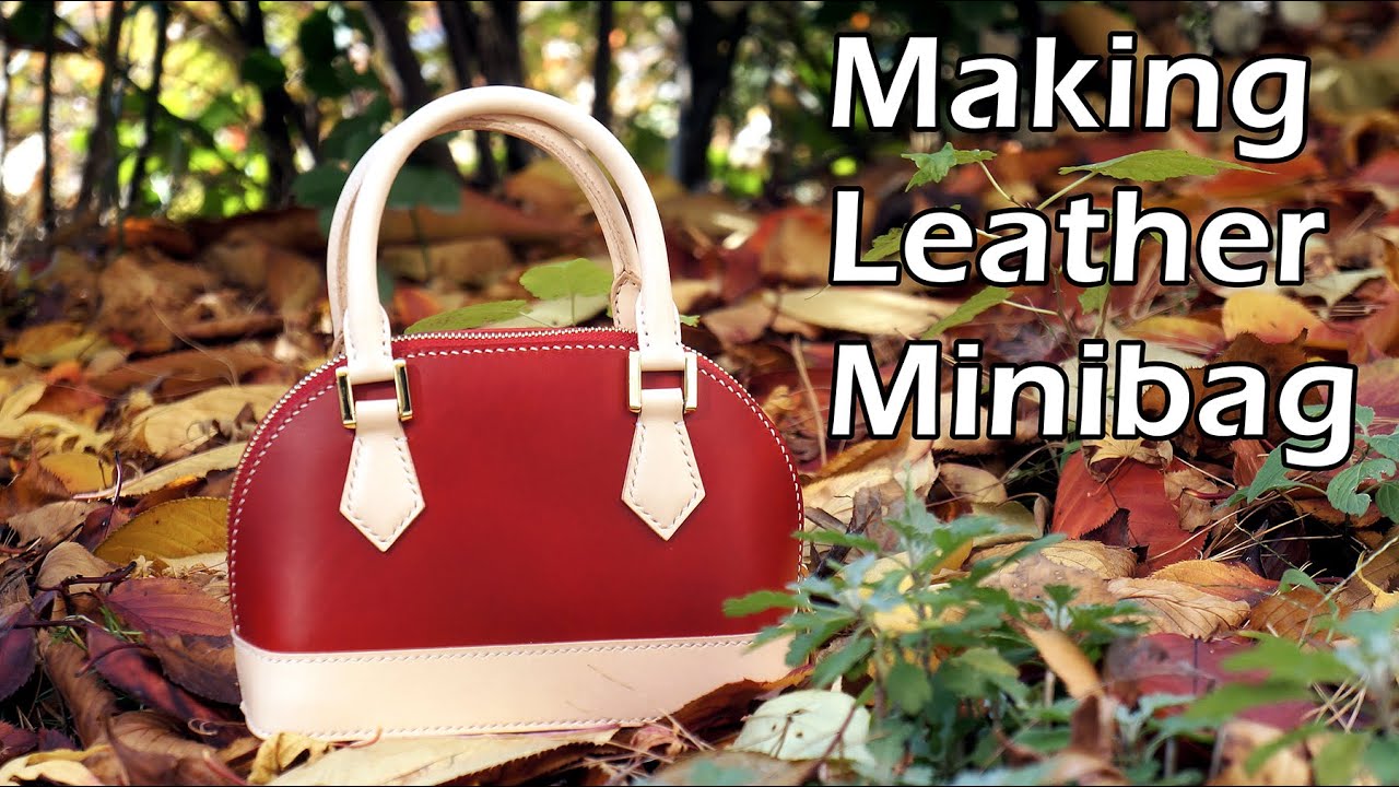 72 [Leather Craft] Making Leather MiniBag / [가죽공예] 가죽 미니백 만들기 / FREE PATTERN