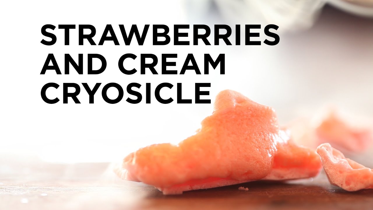 Fizzy Strawberry Cryosicle Made With Liquid Nitrogen