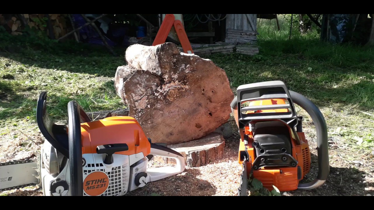 Husqvarna  365 xtorq  & Stihl  ms  231 few cuts .