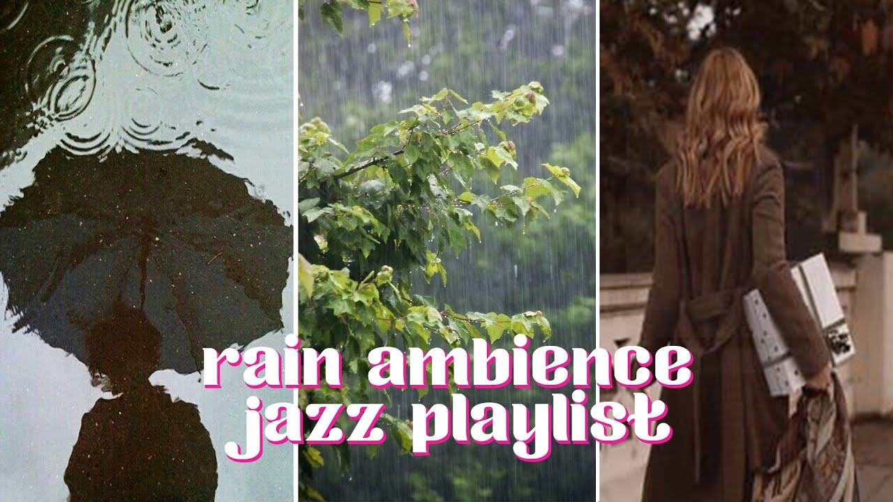 Rain is fall light academia jazz study playlist (w/ visuals and rain ambience) 🎷☔🎵
