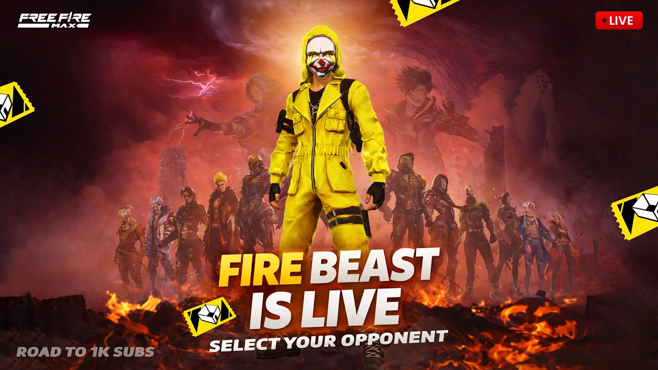 SELECT YOUR OPPONENT IN TELUGU || FIRE BEAST IS LIVE🔥| FF MAX Telugu #freefirelive #livestream