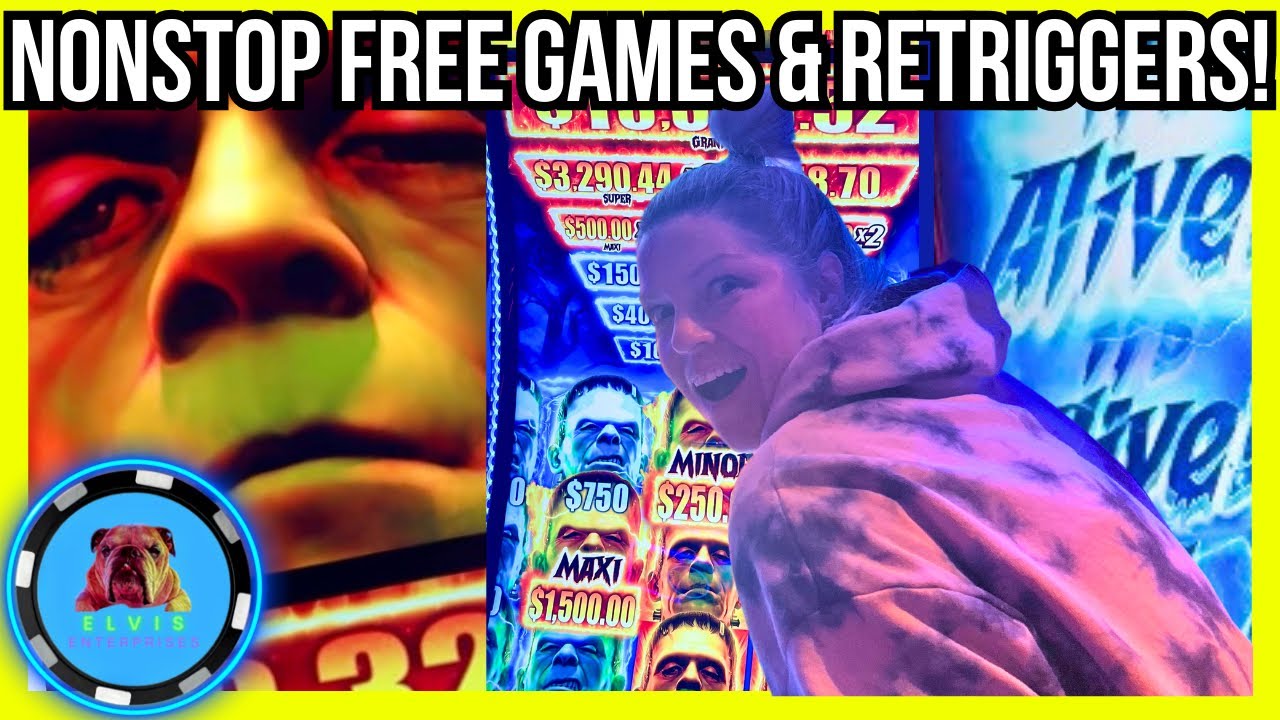 Monstrous Wins on Frankenstein Slot Machine in Las Vegas!!!