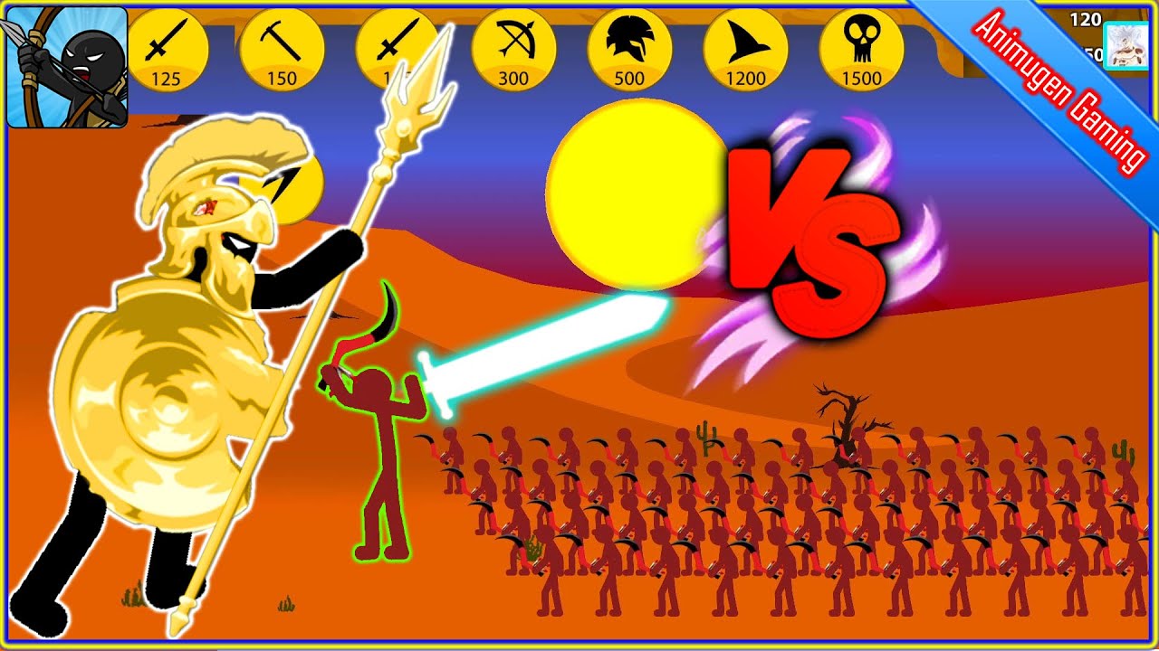 Stick War Legacy Mod | SICKLE SWORD vs GOLDEN ZOMBIE Spearton 💛 Gameplay