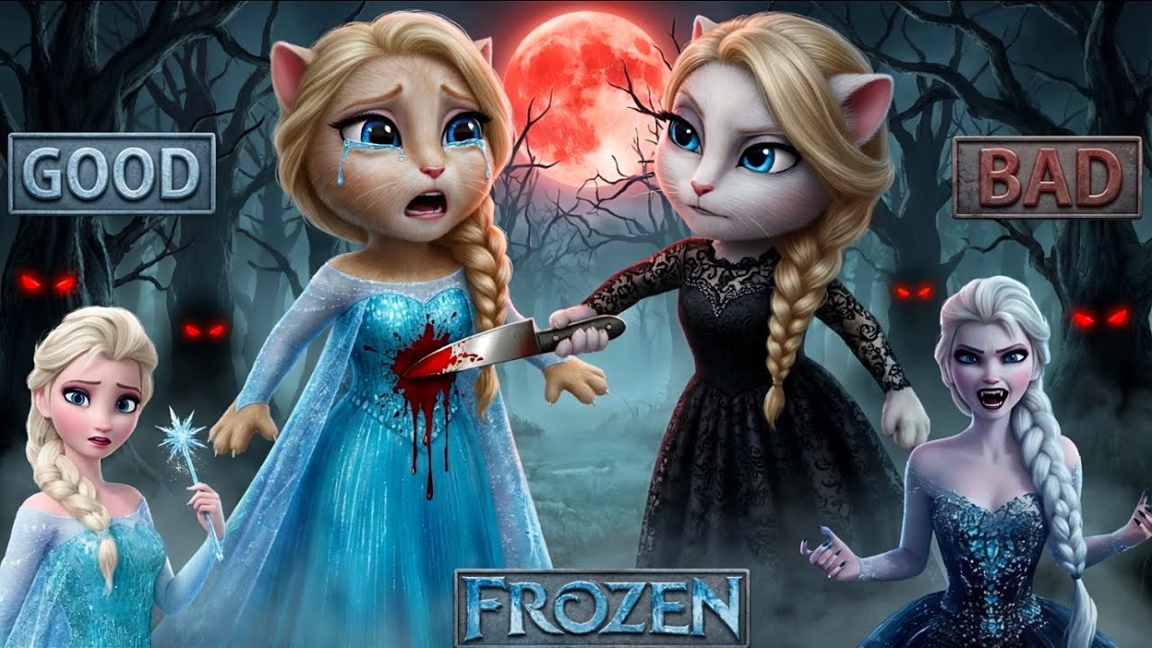 FROZEN GOOD VS FROZEN BAD: my talking angela 2 😍 cosplay From the imagination #new 