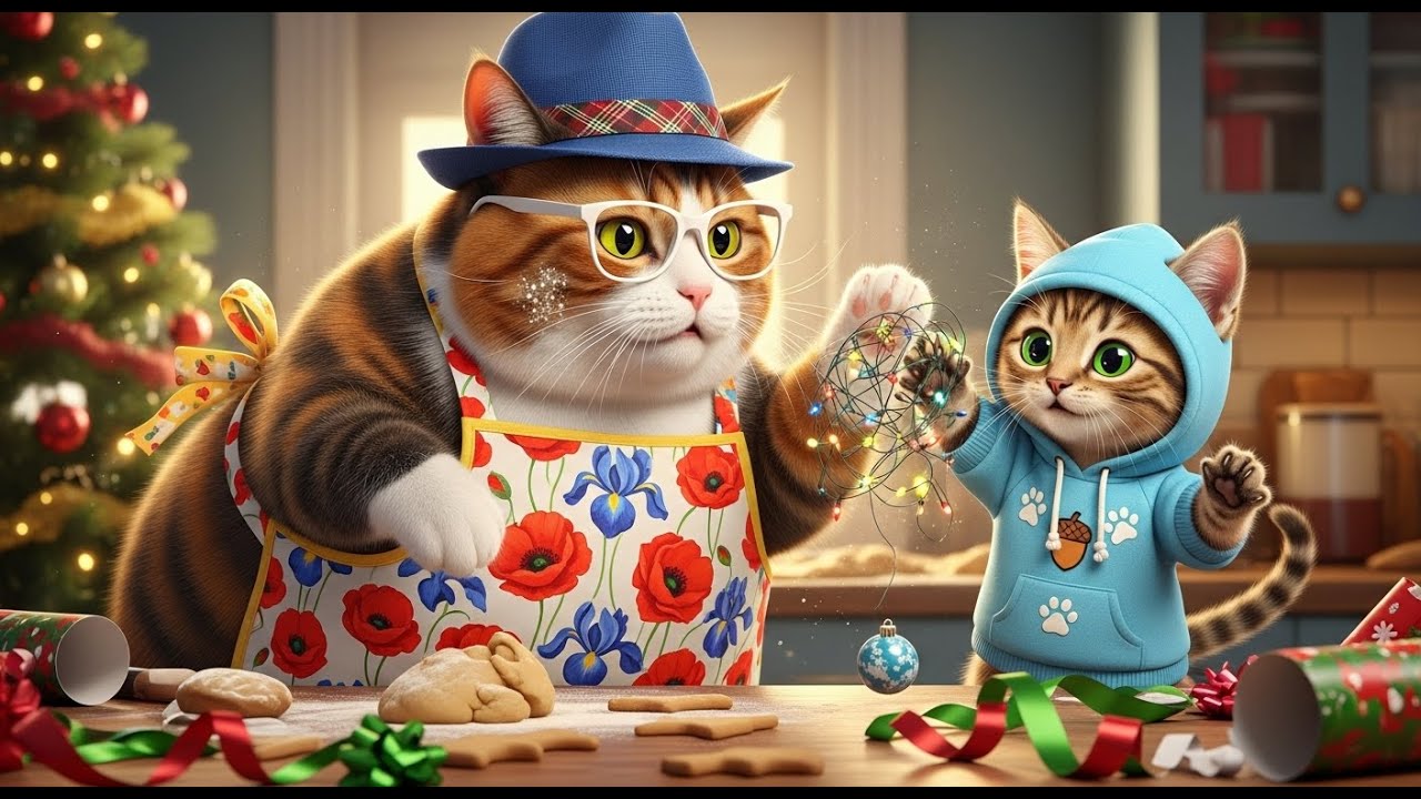 Mama Cat vs Pippin: The Christmas Preparation Chaos - Holiday Mayhem!