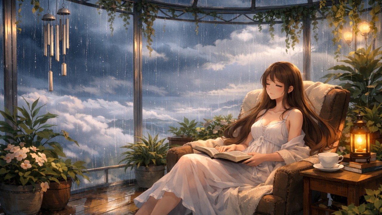 [1 hour] A quiet afternoon with rain | Background music for studying