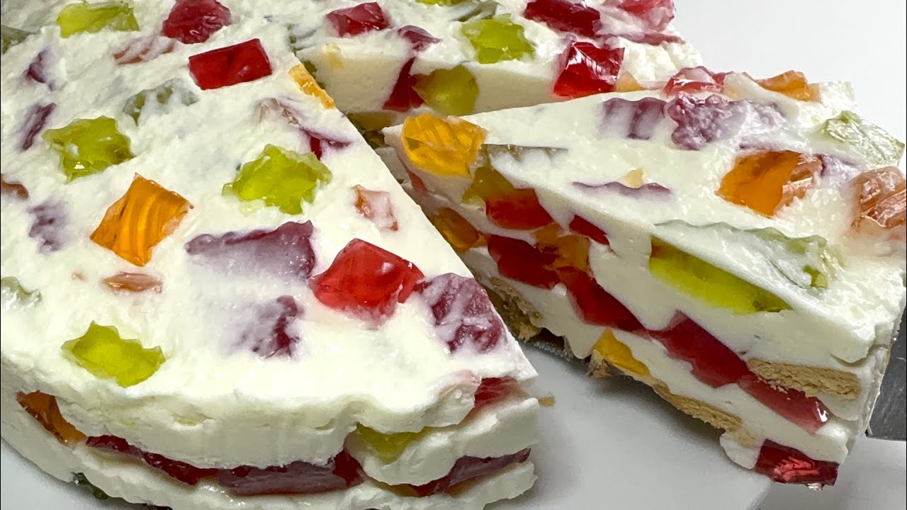 ✅Желейный торт «БИТОЕ СТЕКЛО » без выпечки — просто, ярко и вкусно.