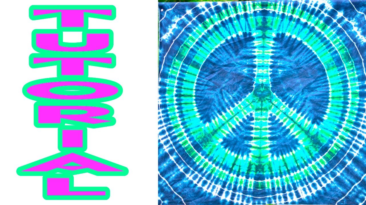 How to Tie Dye a Peace Symbol Design [Tying Tutorial] #17