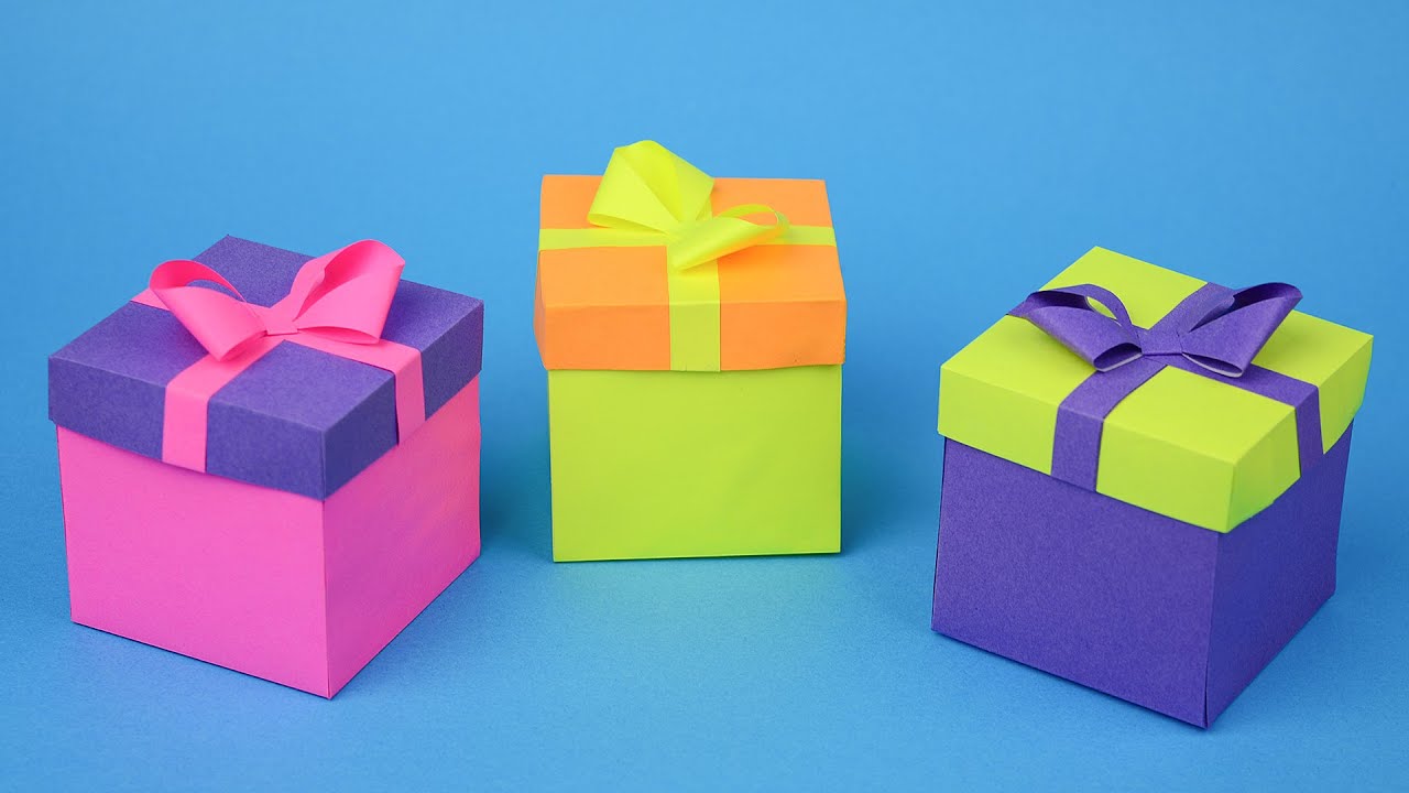 How to make paper gift box at home | Handmade paper box easy