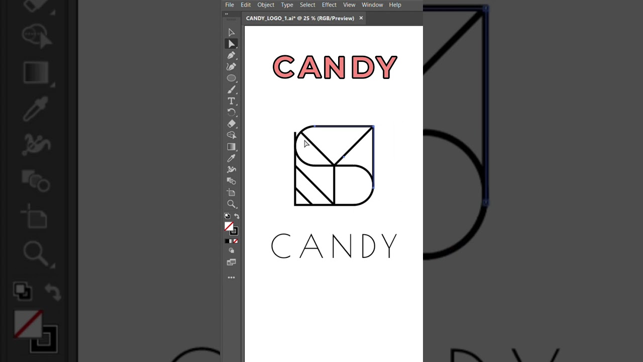 CANDY LOGO DESIGN #2 | MAKE YOUR OWN BRAND LOGO EASILY #shorts #logo