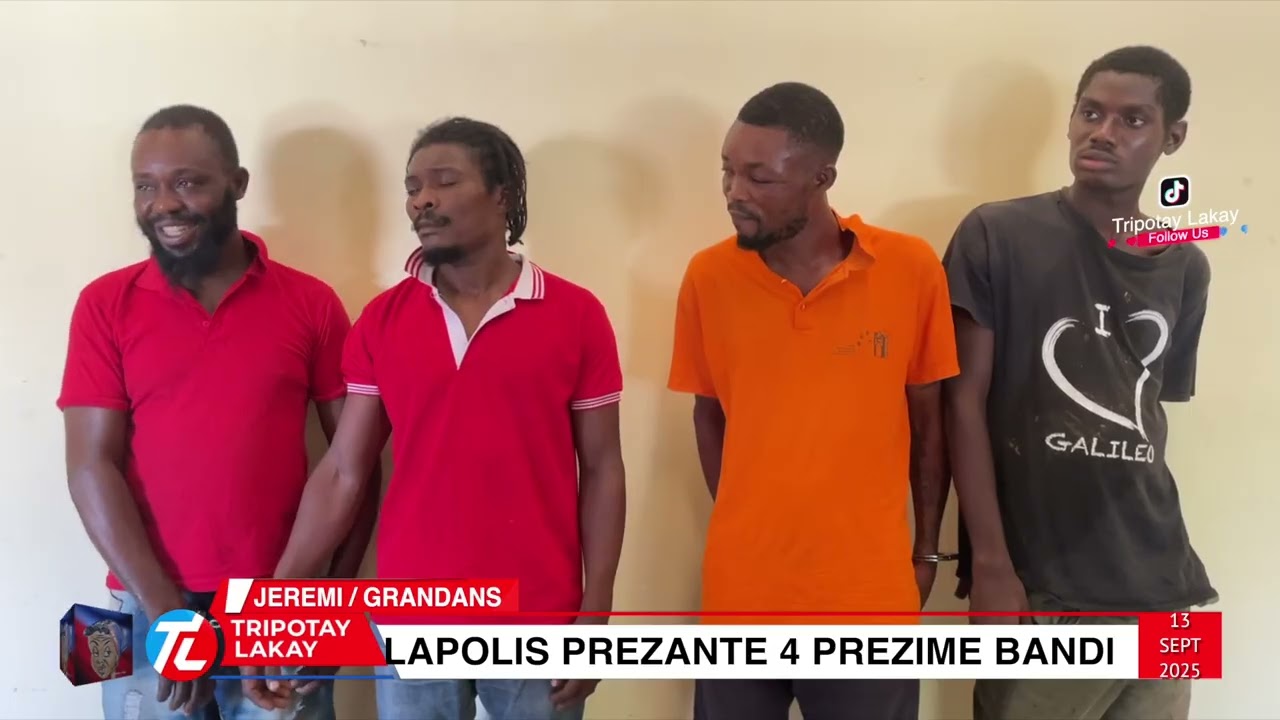 Flash! 4 Gwo bandi anba kòd nan Jeremie Grandans, youn te wete lavi yon polisye Mariani, ak papal