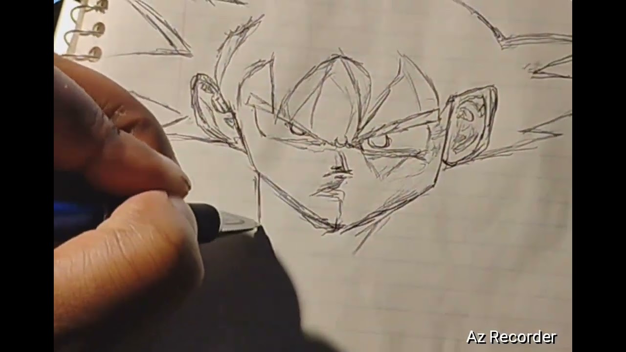 How I Drew Goku from Dragon Ball Z | Full Anime Drawing Process