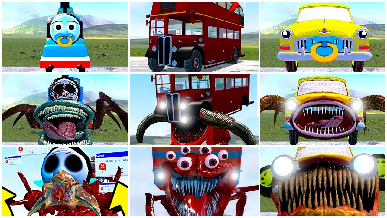 NEW EVOLUTION CAR EATERS, CURSED THOMAS THE TRAIN! NEW FORM EVOLUTION in Garry's