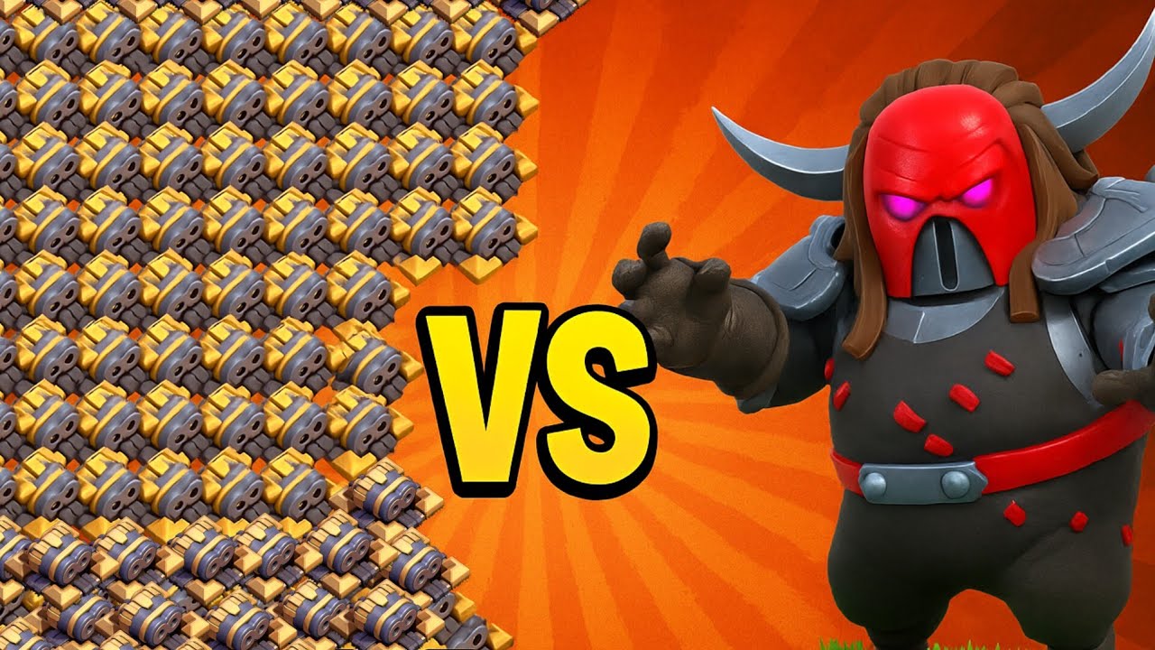 🔥 196x Double Cannons 😱 Vs Temporary Troops & Momma P.E.K.K.A 🏰⚔️💥 #clashofclans #clashbattle #coc 