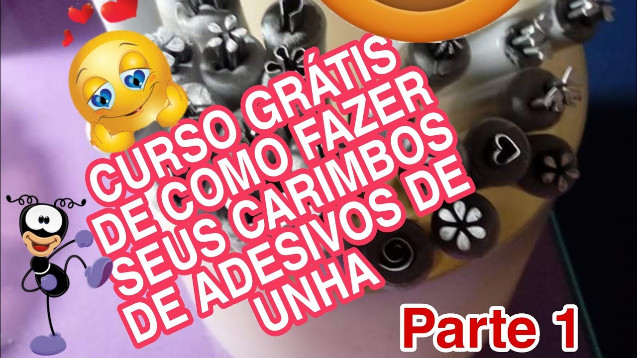 Como fazer seu próprio CARIMBO para Adesivos de Unhas - CURSO GRÁTIS.