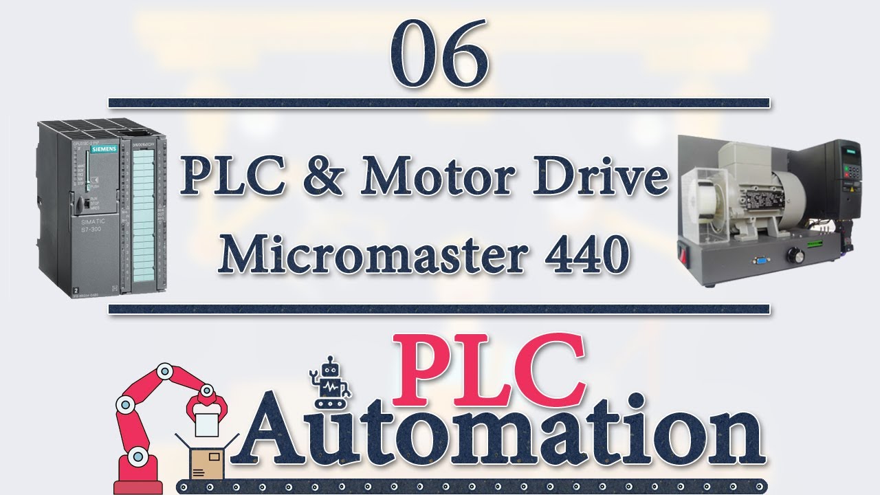 Advanced PLC - 6 - Control Motor with Micromaster 440 Drive and PLC mode p2/3