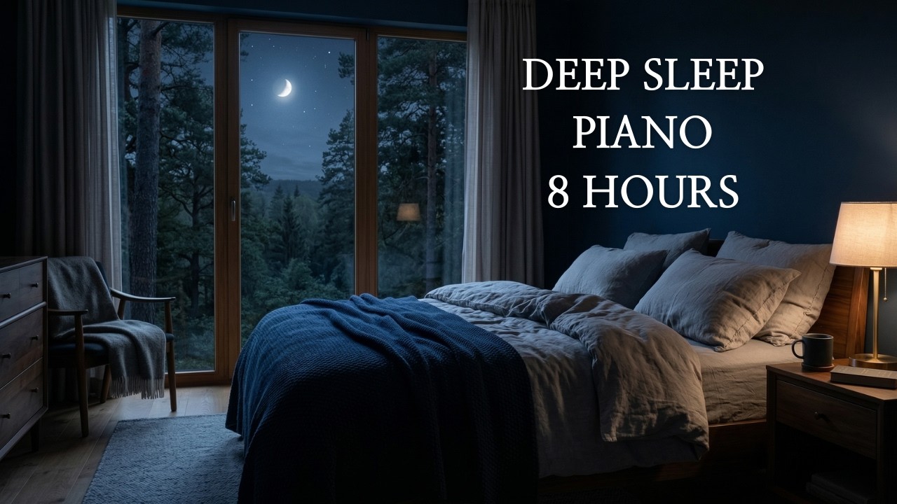 Calm Night Piano 🌙 Deep Sleep Relaxing Piano Music | 8 Hours