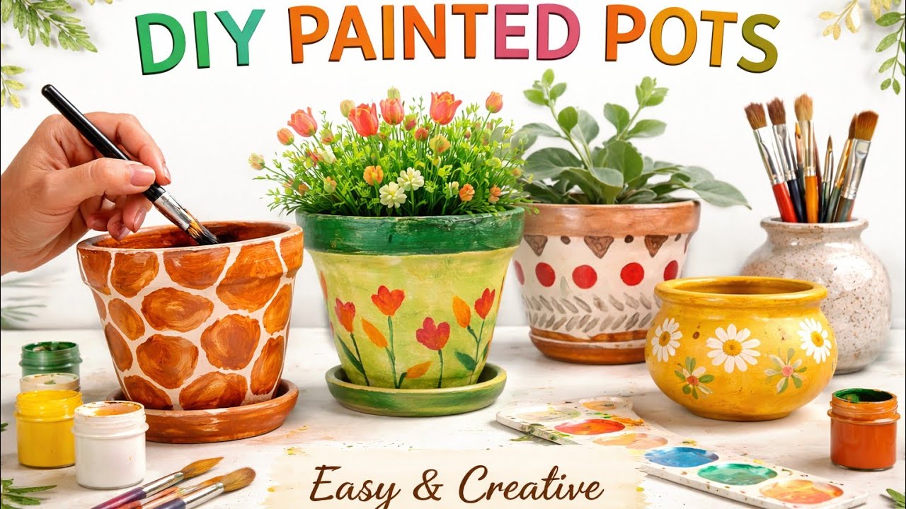 How to paint clay pots with acrylic paint