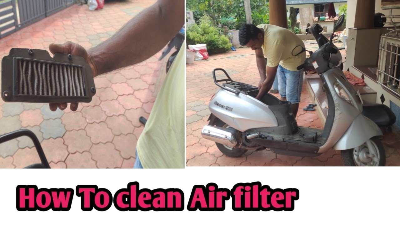 How To clean Access125 air filter | motor bike air filter cleaning | access125
