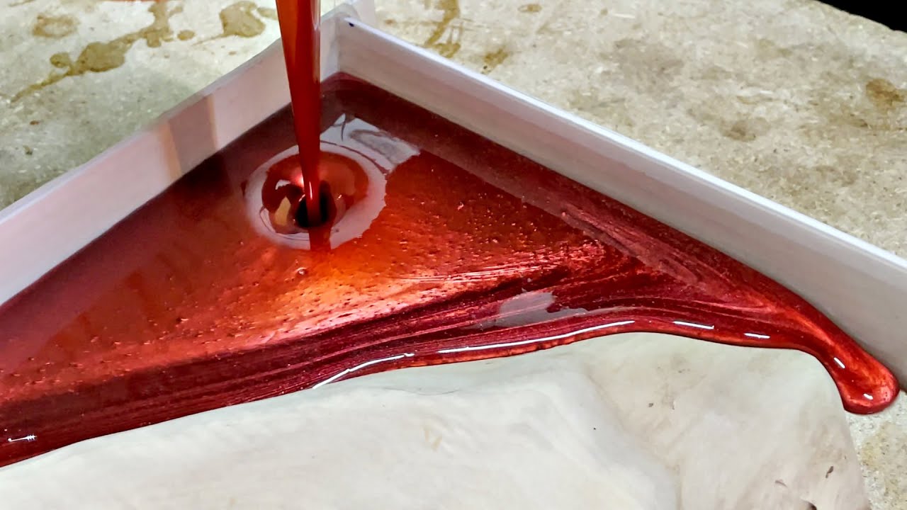 Red Epoxy Cutting Board Build