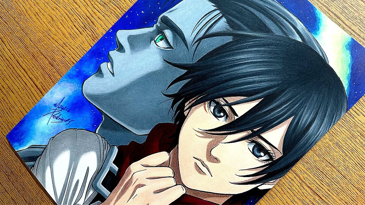 Drawing EREN and MIKASA [Attack on Titan]