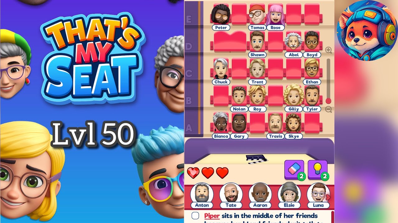 That&rsquo;s My Seat &ndash; Level 50  Walkthrough & Answer | Mobile Logic Puzzle Game 