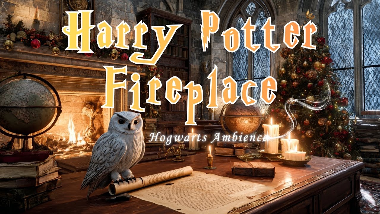 A Cozy Evening at Hogwarts 🕯️ Warm Magical Ambience & Calm Night Music