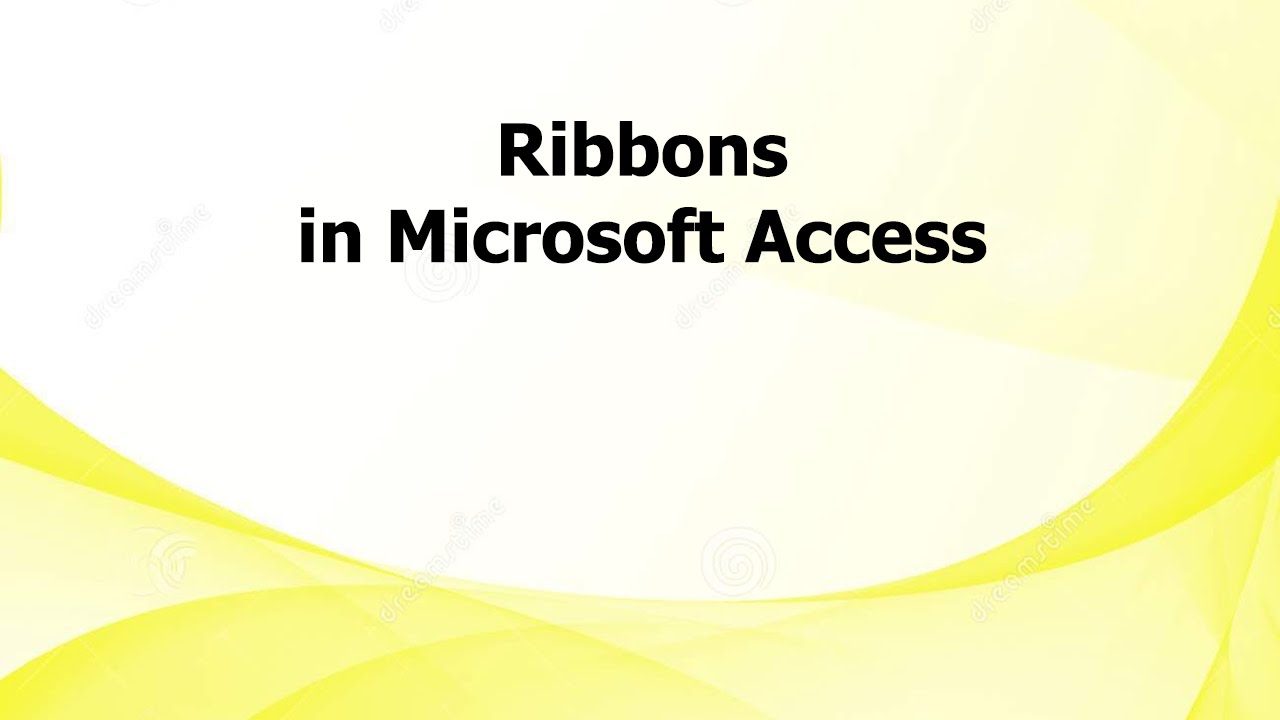 AL: Ribbons in Microsoft Access