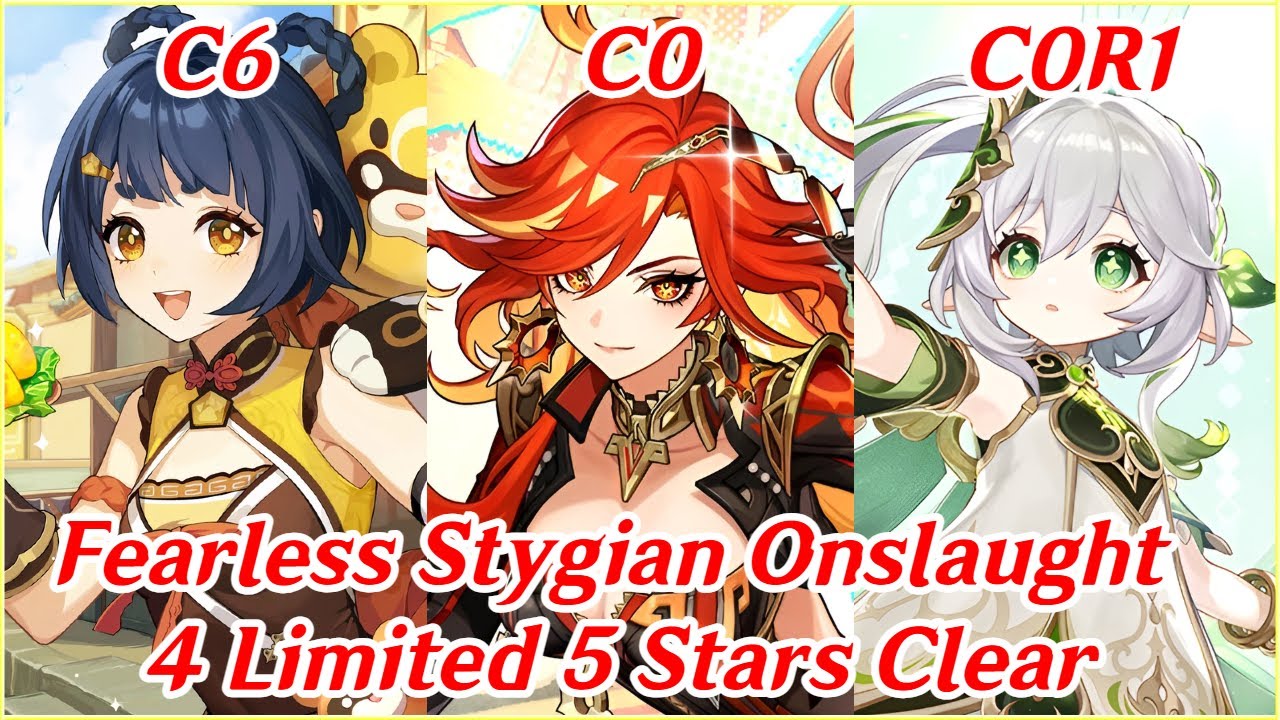 Fearless Difficulty Clear! Luna II Stygian Onslaught ft. Ayaka Mavuika Nahida | Genshin Impact 6.1