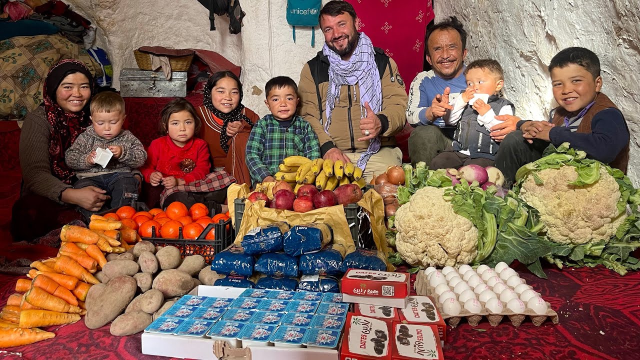 Abdul Sharaani Donation to Twin's family in Cave | #cooking Chicken Dashi in Cave | #food