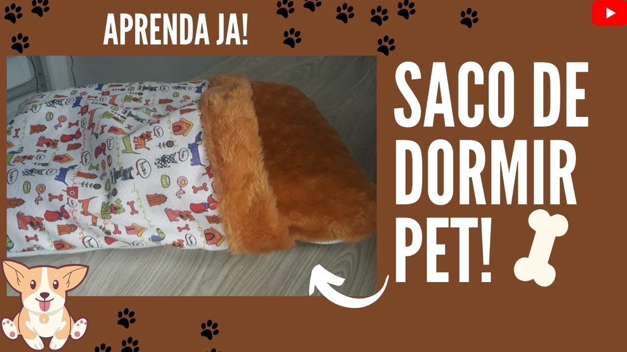 CAMA PET com COBERTOR acoplado/ saco de DORMIR para cachorro(DOG).
