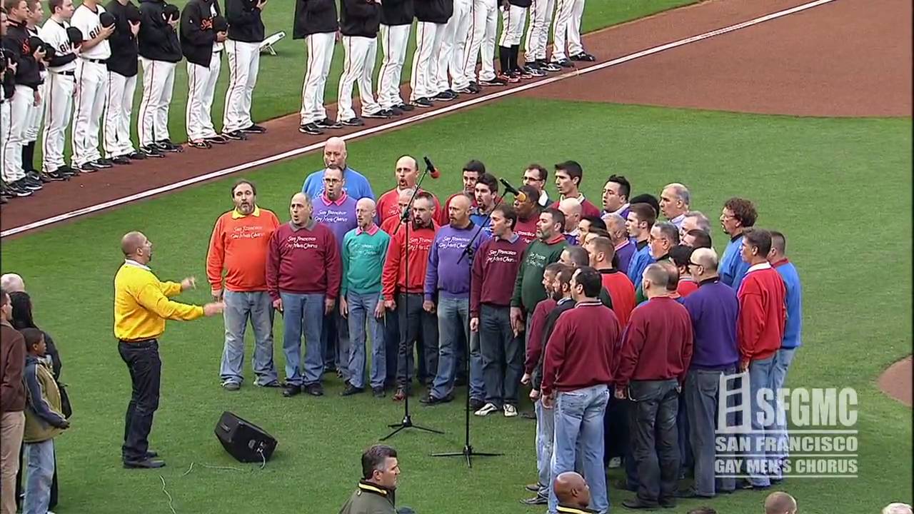 SF Gay Men's Chorus sings Star-Spangled Banner @ AT&T Park