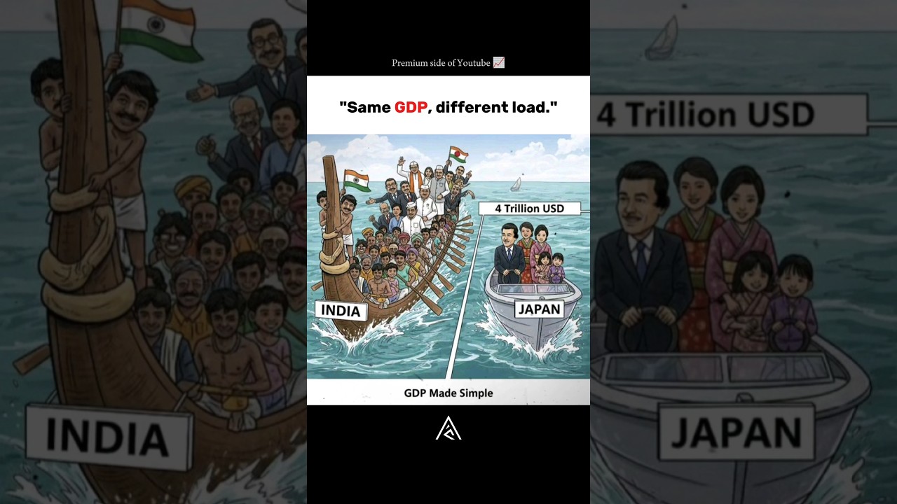 Same GDP, different load📈 #facts #india #japan #viral #foryou