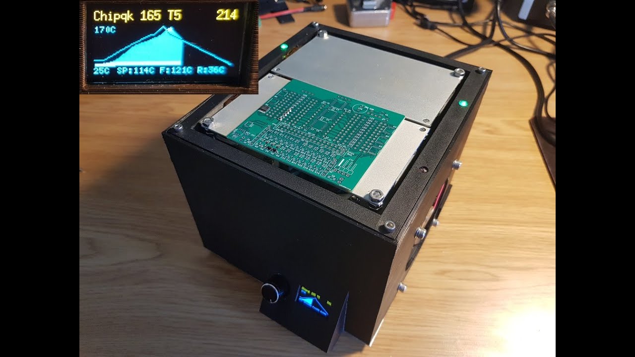 SMD Solder Reflow Hot Plate with temperature profile support, ESP32-based, Scalable, 3D Printed