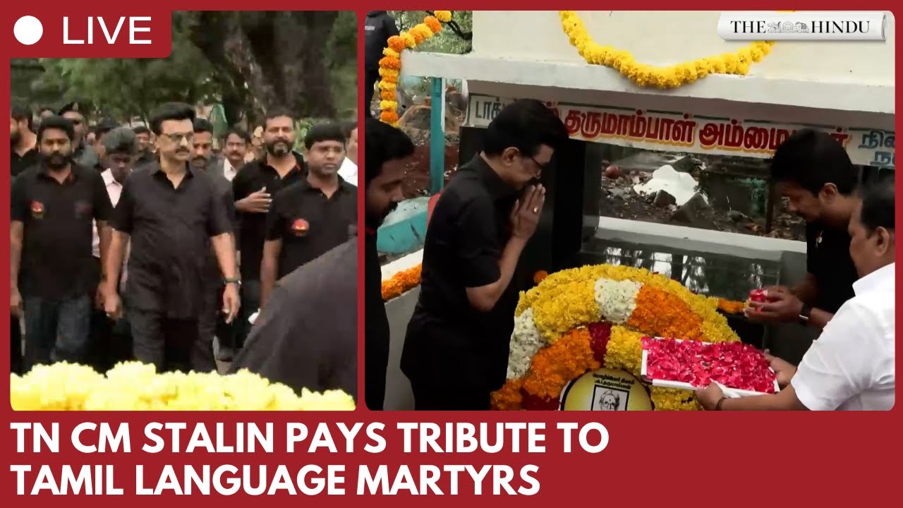 TN CM Stalin pays homage to Tamil language martyrs in Chennai on Language Martyrs’ Day