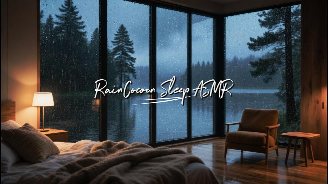 Deep Rain Sounds by the Lake 🌧️ Cozy Bedroom Sleep | RainCocoon Sleep ASMR