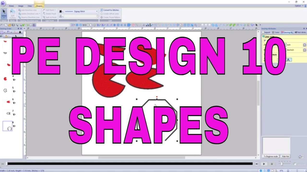 PE Design 10:  Make fast and easy perfect shapes with the Shape tool🤓