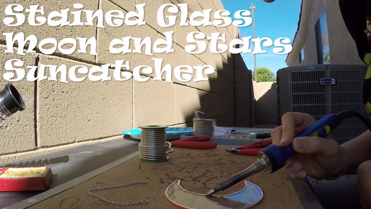 Stained Glass Moon and Stars Suncather | Progress Video