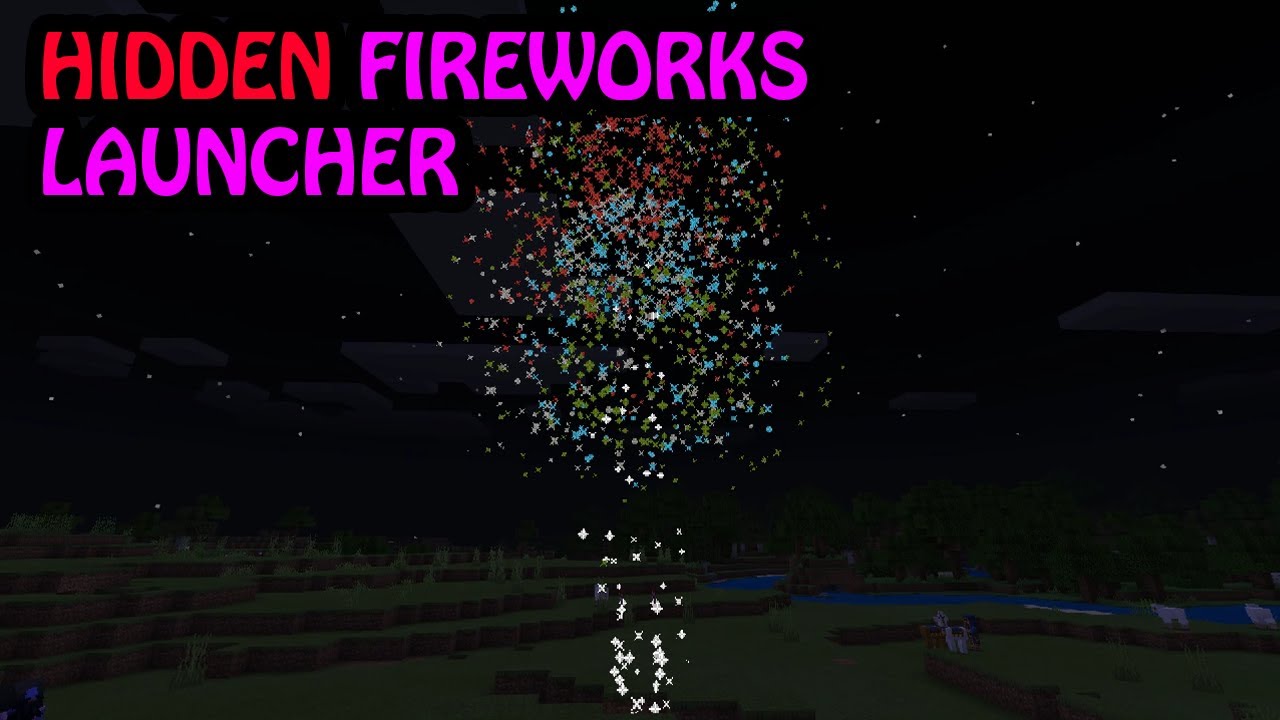 Minecraft - How to make a hidden, underground, piston controlled fireworks launcher