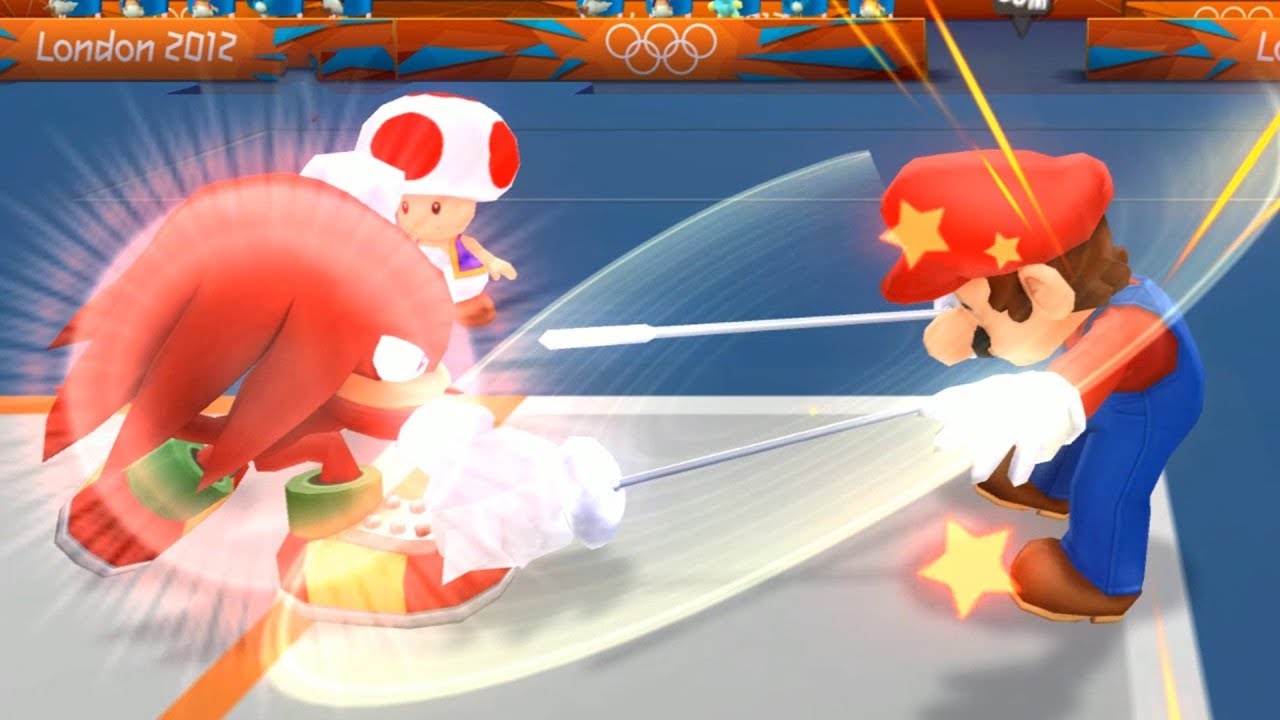 Mario & Sonic At The London 2012 Olympic Games Fencing #14 With Knuckles and Sonic| JinnaGaming