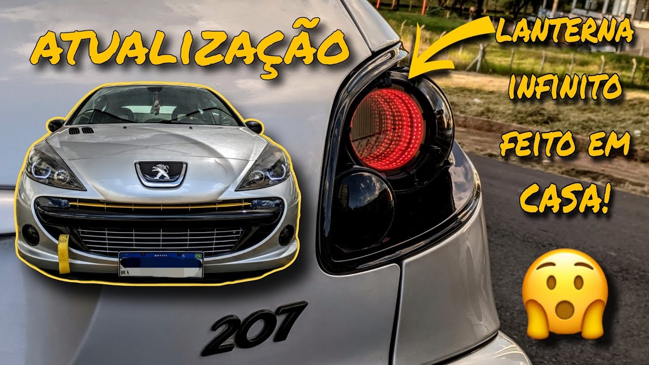 lanterna infinito retrofit Peugeot 206 207 atualização do projeto  |  canal car play
