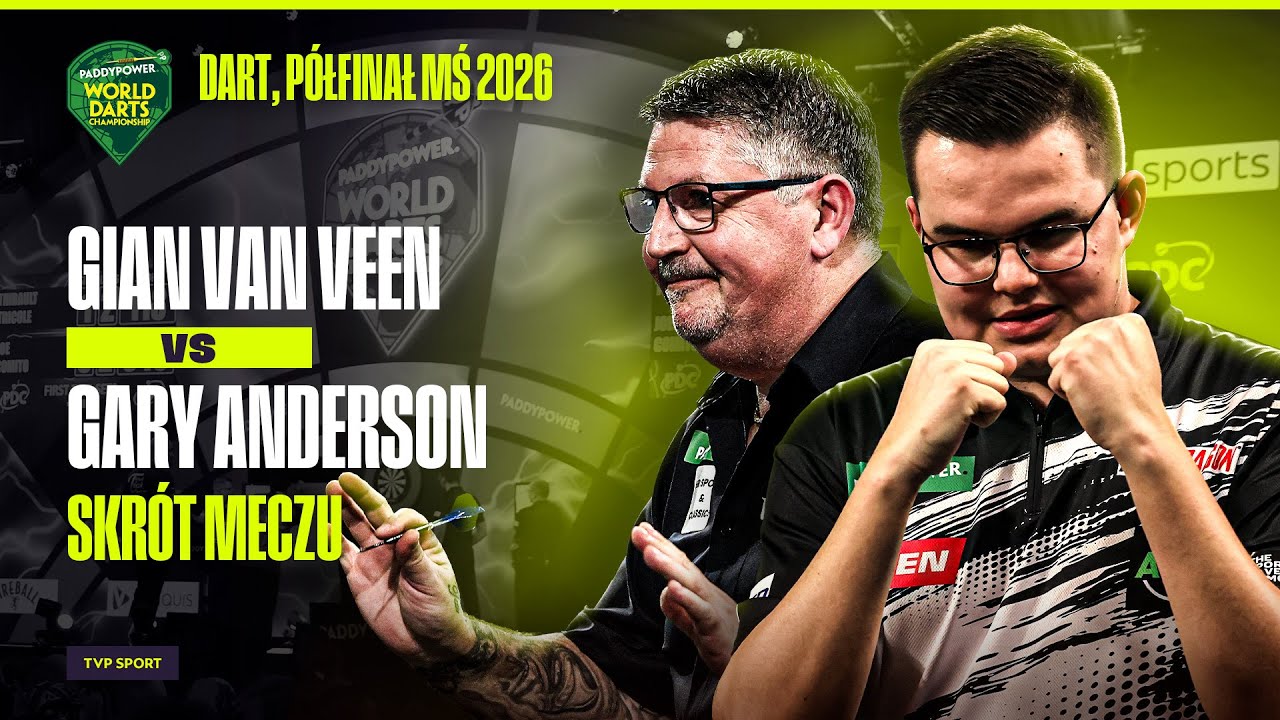 SKRÓT: GIAN VAN VEEN - GARY ANDERSON. MŚ W DARCIE: PÓŁFINAŁ